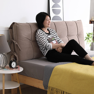 靠垫床头软包靠背实木床软靠铁床套罩改造床靠背防撞可拆洗靠背垫