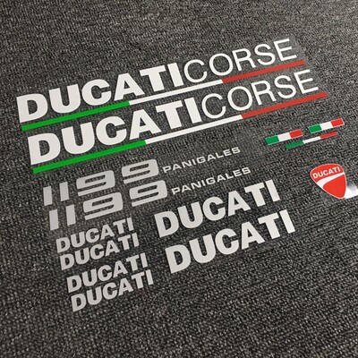 摩托车杜卡迪贴纸反光个性红黑色