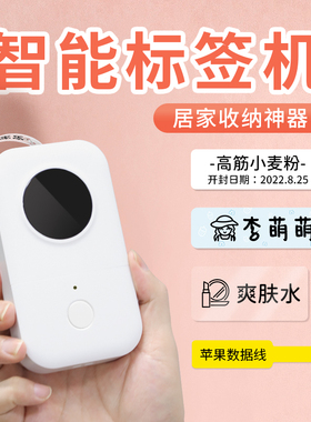 雅柯莱D30N标签打印机家用迷你小型手持便携式蓝牙热敏不干胶贴纸防水透明便签手账贴收纳姓名字贴智能标签机