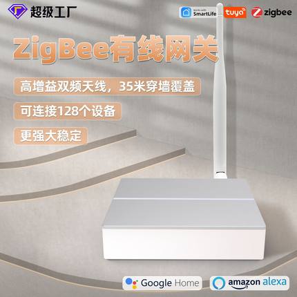 zigbee增强网关有线涂鸦智能带外置天线智能家居中枢网关远程重启
