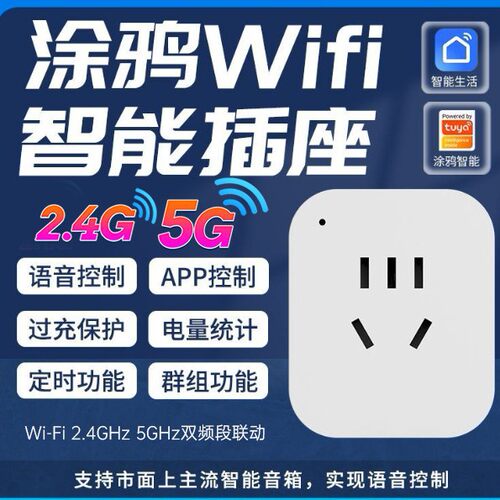 涂鸦双频2.4G+5G国标计量插座