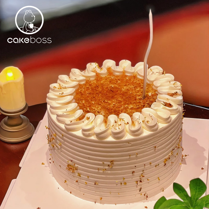 CAKEBOSS许我耀眼许妍同款桂花水果动物奶油生日蛋糕北京同城配送