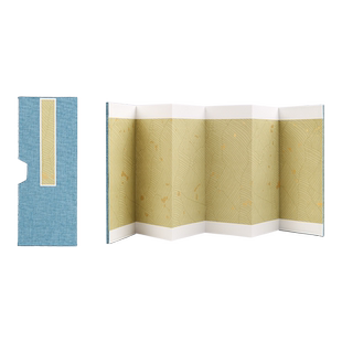 燃灯精品蜡染册页宣纸本空白半生半熟彩色鎏金笺小楷书法专用纸古风茶单手写婚书纸奏折式小本函套装