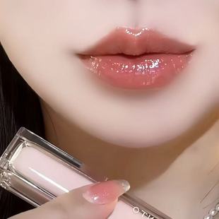 透明果冻奶杏淡色奶茶口红滋润保湿持久显白裸色素颜唇彩唇膏