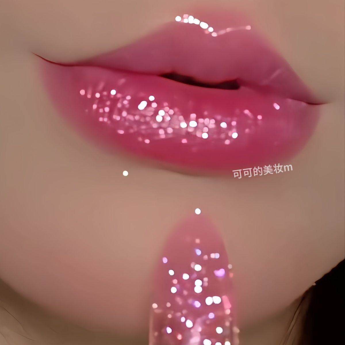 抖音快手爆款热门彩箔新款变色口红滋润温变果冻透明防水滋润保湿