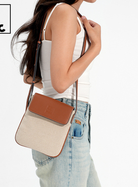 potomac帆布手机包拼接撞色单肩斜跨包包迷你百搭散步包女