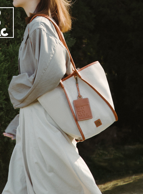 potomac帆布水桶包女原创设计时尚单肩手提大容量潮流通勤托特包