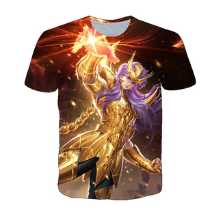 新款王者荣耀墨子黄金天蝎座衣服李白短袖T恤夏男女学生少年上衣