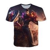 T恤夏男女款 款 王者荣耀关羽赤影疾锋衣服短袖 中小学生少年cos上衣