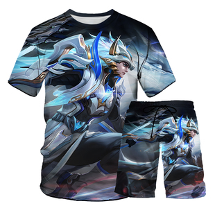 王者荣耀短裤夏季2024马超无双飞将直筒裤宿舍开黑套装沙滩裤潮流