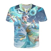 女装 王者荣耀公孙离云诺千山衣服短袖 T恤夏季 中学生青少年cos上衣