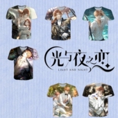 光与夜之恋夏鸣星千舸帆影男女装 青少年中学生短袖 潮流T恤cos上衣