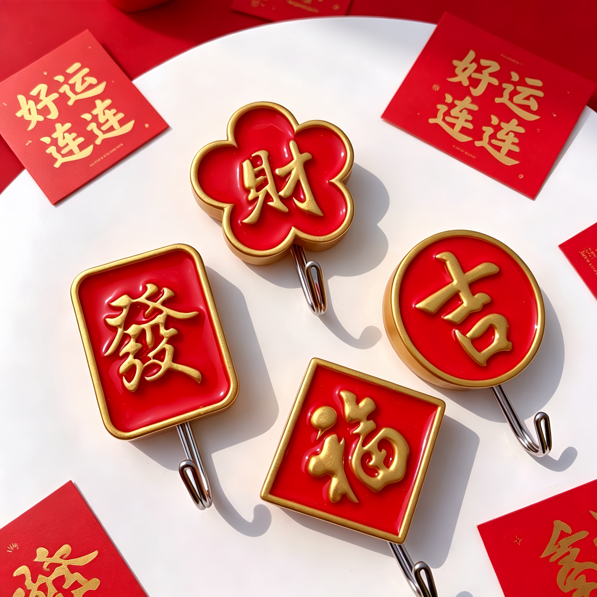 粘贴树脂免打孔创意立体装饰挂钩