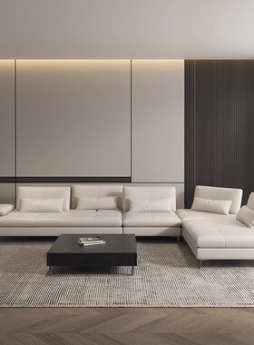 极简网红真皮沙发罗奇堡scenario轻奢横厅大户型宽大坐深前后移动