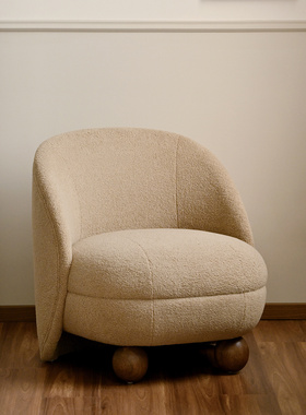 作壳ZOK 鸟巢沙发椅  法式复古懒人休闲椅客厅现代简约奶油风靠背