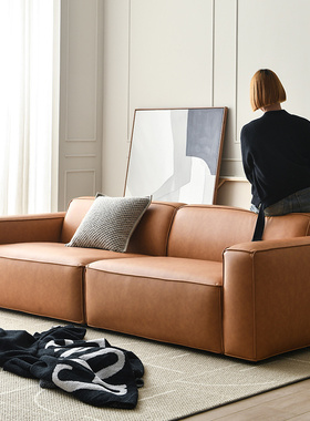 作壳ZOK|丹麦设计|北欧简约豆腐块沙发意式复古防水公寓布艺