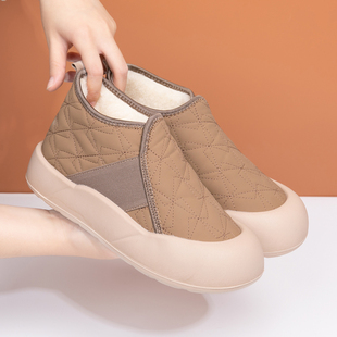 女加绒加厚保暖雪地靴一脚蹬防滑休闲棉靴 老北京棉鞋 2024冬季 新款