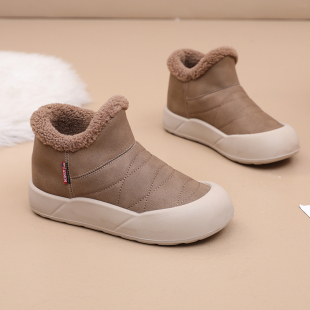 厚底防滑保暖雪地靴加绒加厚妈妈短靴女 女冬季 2024新款 老北京棉鞋