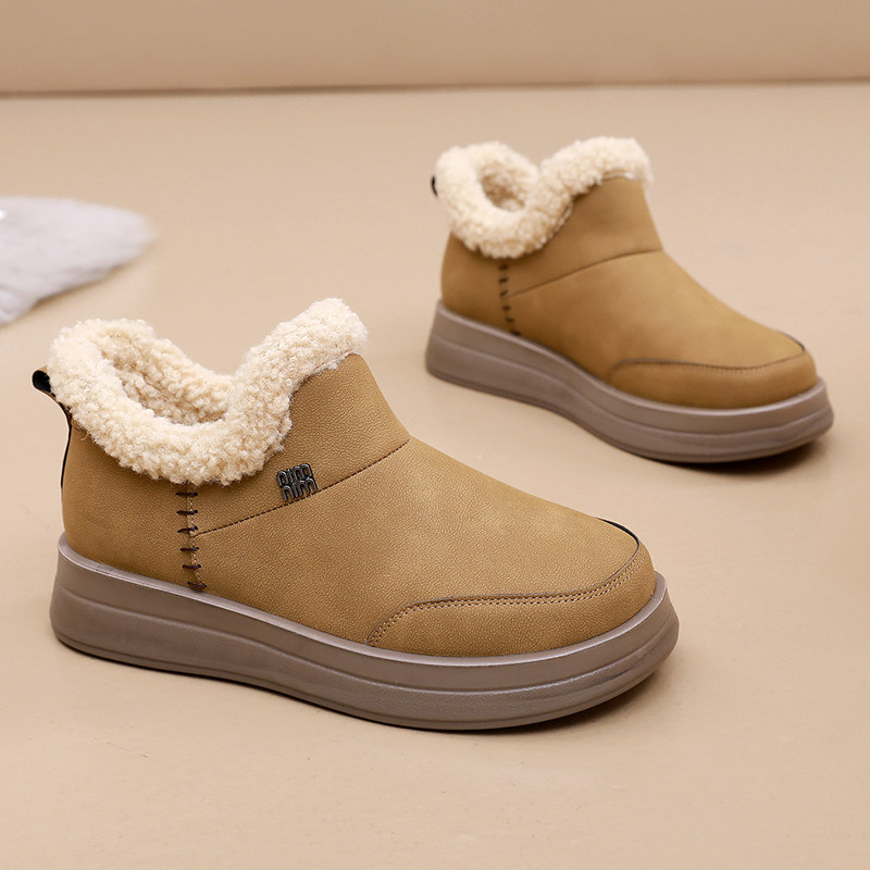 2024冬季新款老北京棉鞋女加绒加厚防滑一脚蹬棉靴防水保暖雪地靴,女鞋,时尚雪地靴,淘宝优惠券,粉丝福利购,淘宝优惠卷