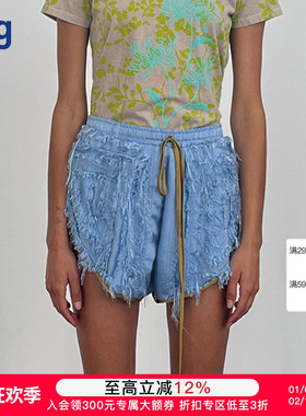 【EDWARD CUMING】hug 2025春夏新款拼色拼布短裤