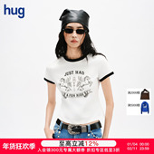 MARKGONG ME印花短袖 hug FUN MILK 2026早春新款 RIDE T恤