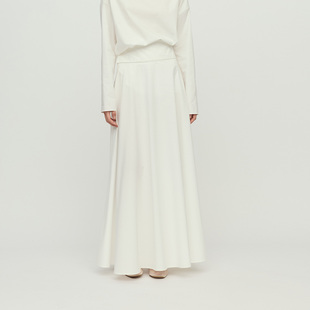 2026早春新款 hug HOMA白色绒面纯棉腰封半裙 RUOHAN