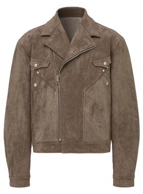 Florki Blur*25AW小众潮牌铆钉短宽枪驳领百搭情侣休闲夹克外套男