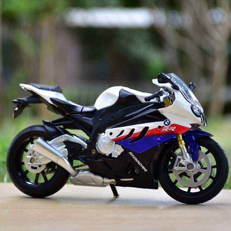 合金声光摩托车玩具模型宝马bmw s100rr摩托车摆件仿真儿童男孩