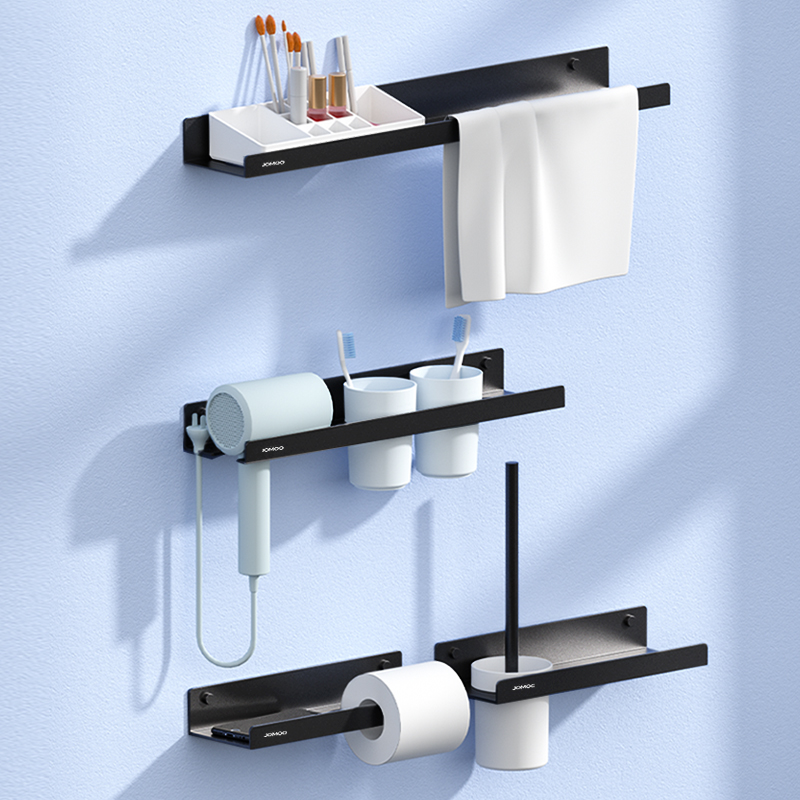 加厚太空铝，免打孔安装，不伤墙面