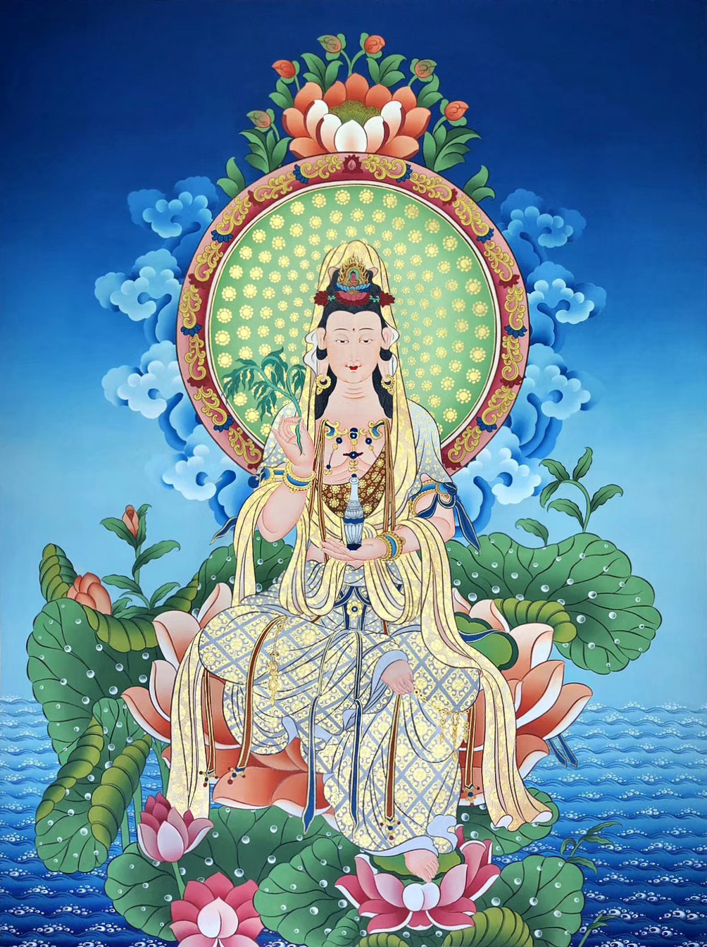 弘佛苑正品精准精修印花十字绣 观音菩萨1228     基础版和唯美版