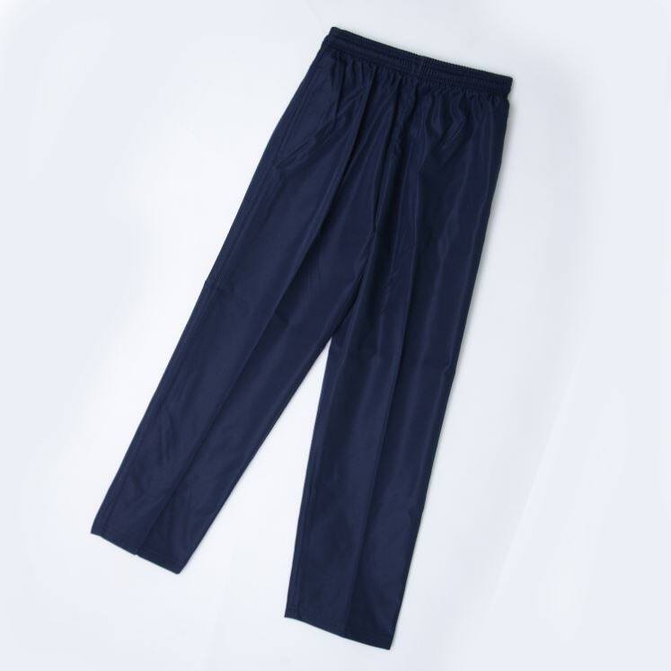 校服裤子夏季单层中小学生直筒纯色高中滑料春秋男女长裤子藏青色