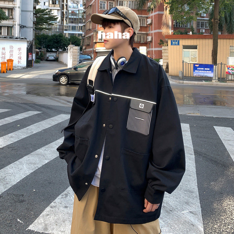 外套男休闲男士年冬季新款衣服春季男生工装夹克 J912 批80图片