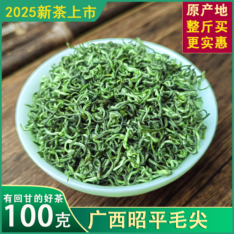 2025明前茶浓香型新茶广西昭平毛尖碧螺春绿茶100g散装绿茶叶3号