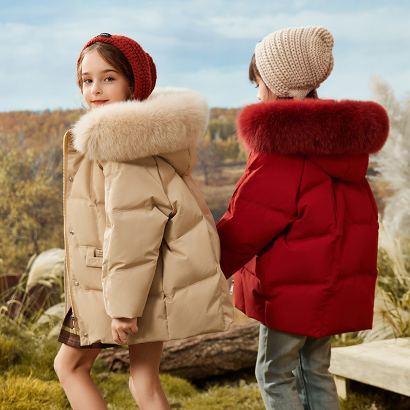 AGLFLIN儿童羽绒服中长款外套