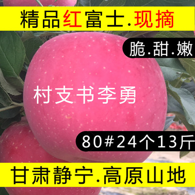 2025年甘肃静宁高原山地苹果红富士现摘整箱包邮