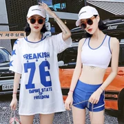 Đào tạo váy nữ đi biển 2019 bikini sóng mới rò rỉ trở lại từ vai Hàn sản phẩm mới dài - Bộ đồ bơi hai mảnh