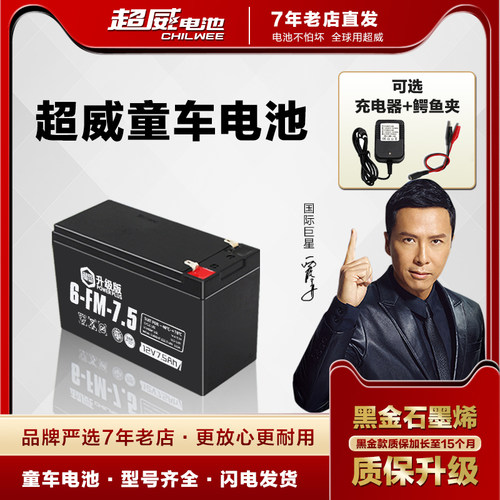 天猫专卖超威电梯安防童车电瓶