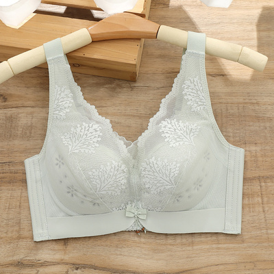 大码胸罩无钢圈大胸显小内衣女士薄款文胸收副乳防下垂大杯超薄杯