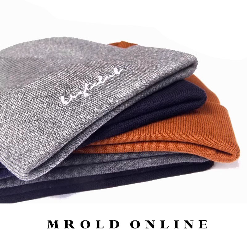 NJXS2024秋冬100%纯棉毛线帽冷帽男大头围日系高级感小众针织帽女