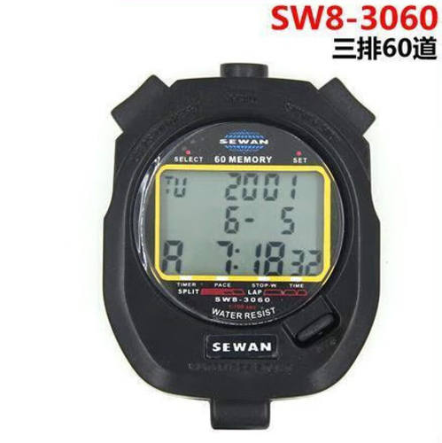 糜岚（MieLanat）秒表运动会电子计时器SW8-3060/3030三排60/30道