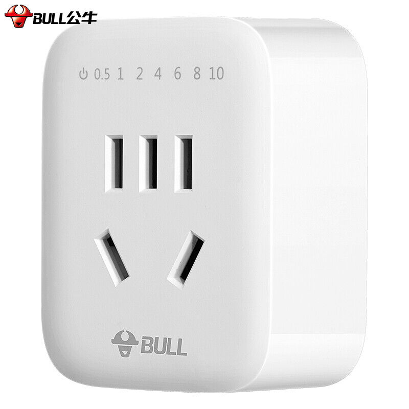 公牛（BULL）新国标定时插/防过充倒计时定时器/无线插头一键设定