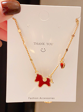 18K真金电镀马年爱心本命年项链