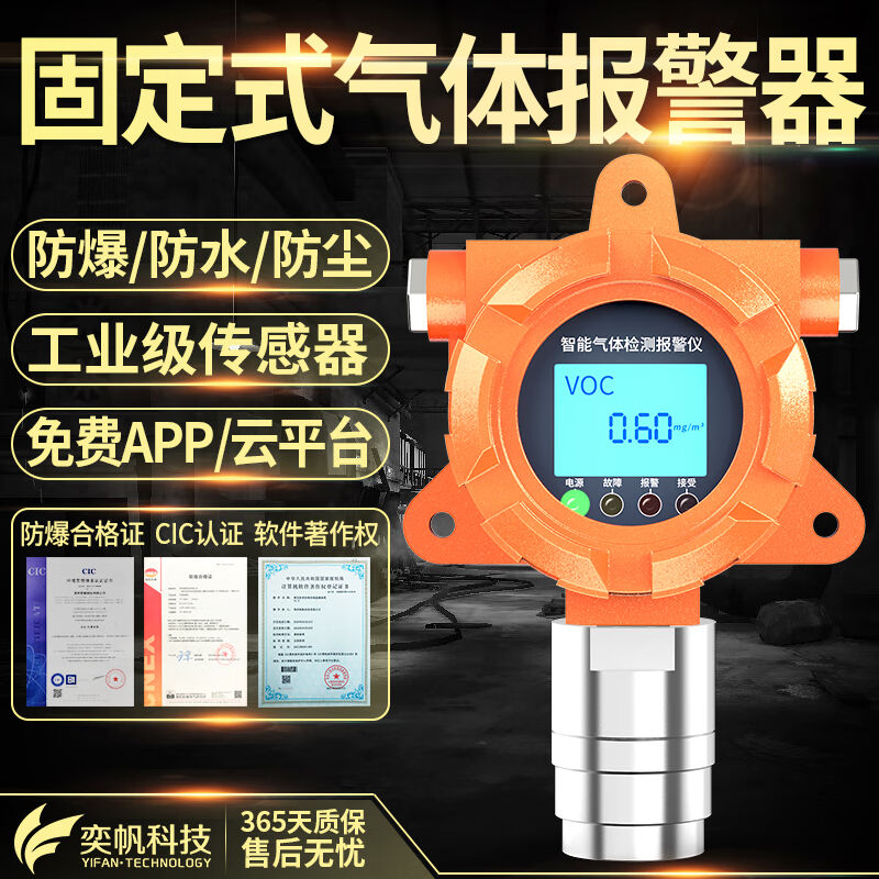 奕帆科技可燃气体探测报警器厨房天燃气液化气煤气检测仪瓦斯气体