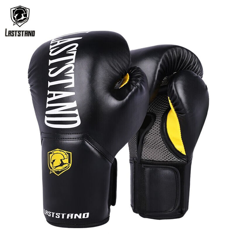 LASTSTAND拳击手套成人专业训练拳套男女散打沙袋搏击手套泰拳黑