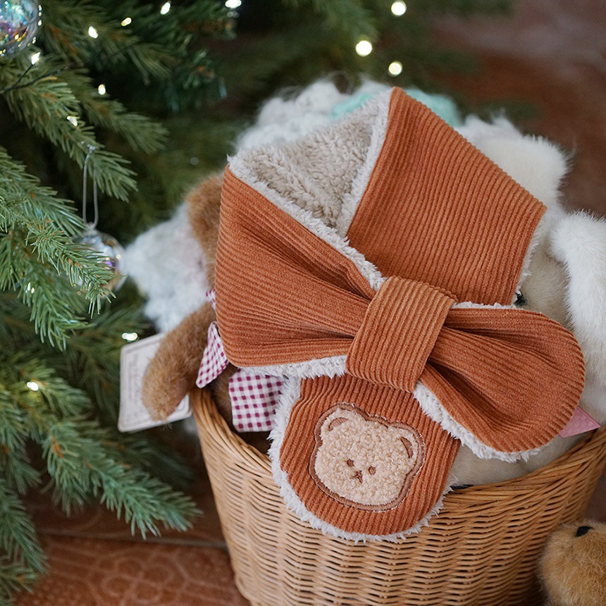 ins秋冬儿童围巾可爱萌宠卡通宝宝保暖加厚仿濑兔毛绒男女童围脖