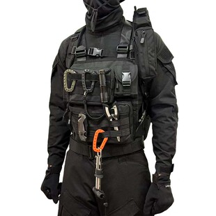 德毅营 附件包胸前挂包机能战术背心马甲胸包多口袋 户外路亚挂包