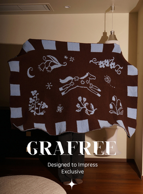 GRAFREE中古马年沙发毯装饰毯子保暖毛毯盖毯午睡毯新年生日礼物