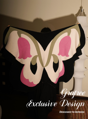 GRAFREE铃兰蝴蝶毛毯沙发毯装饰毯子休闲毯午睡盖毯生日礼物女生