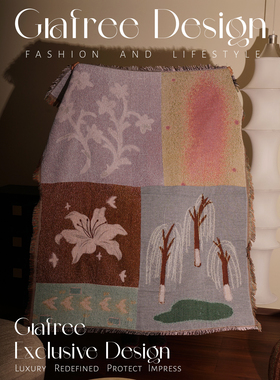 GRAFREE复古花园挂毯中古风装饰沙发毯针织毯子盖毯生日礼物女生