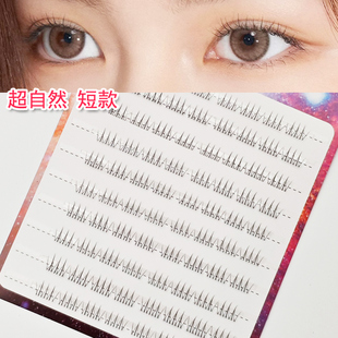 分段单簇日系素颜淡妆漫画假睫毛女自然仿真小火苗狐系眼睫毛 短款